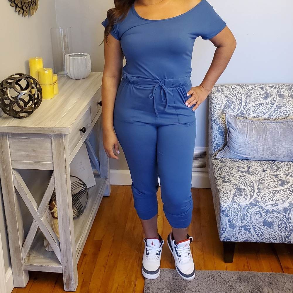 Jumpsuit - Drawstring- With Pockets - image 2